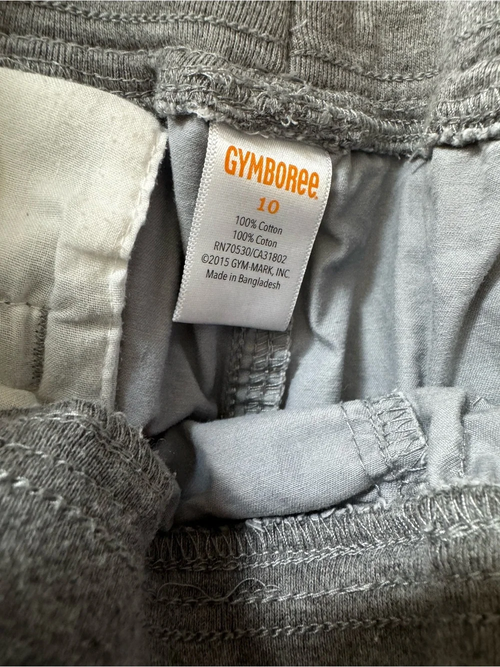 Gymboree 100% Cotton Light Gray Chino Athletic Drawstring Shorts